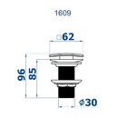 Válvula Para Banheiro Click Quadrada Gold Fani