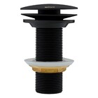 Válvula Para Banheiro Click Redonda Preto Fosco Fani