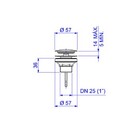 Válvula Para Banheiro Luxo Corten Matte Deca