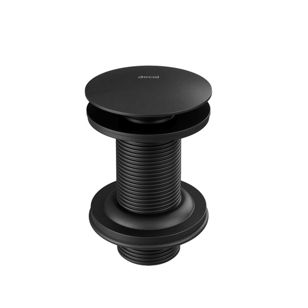 Válvula para Cubas Metal 7/8" Saída d'agua Click-Clack 7/8 Ônix Docol