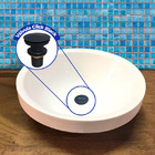 Válvula para Lavatório Click Metal 7/8" Preto fosco