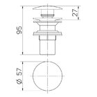 Válvula Para Lavatório Docol Universal 922443 Ouro Polido