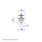 Válvula para Lavatório Metal Prata Curta  Deca