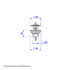 Válvula para Lavatório Metal e Plástico Cromado Prata Curta 1" Deca