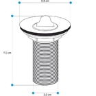Válvula Para Lavatório Pia Cuba Metal Cromado 7/8