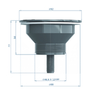 Válvula para Pia Americana 3.1/2" x 1.1/2" Vedante Blukit