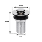 Válvula Para Pia de Banheiro Cromada Clic 7/8" Ajustável CWBR01 Equation