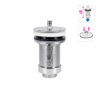 Válvula Para Pia de Banheiro Cromada com Adaptador 7/8" Ajustável D3109 Equation