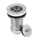 Válvula Para Pia de Banheiro Cromada com Adaptador 7/8" Ajustável D3109 Equation