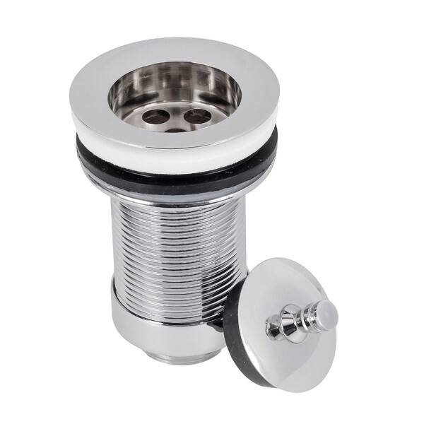 Válvula Para Pia de Banheiro Cromada com Adaptador 7/8" Ajustável D3109 Equation