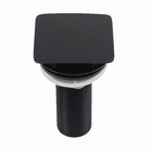 Válvula para Pia de Banheiro Click Metal Longa Preta Brilhante Fani