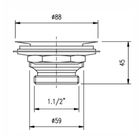 Válvula para Pia de Cozinha 1/2" Metal Cromado Roca