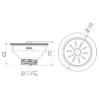 Válvula para Pia de Cozinha Inox Polido Docol