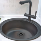 Válvula Para Pia De Cozinha Abs 3.1/2 " Preto Completa 150 Un