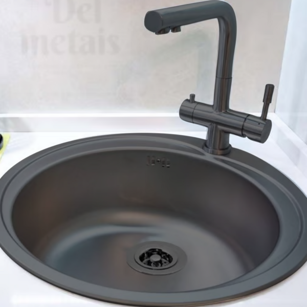 Válvula Para Pia De Cozinha Abs 3.1/2 " Preto Completa 150 Un