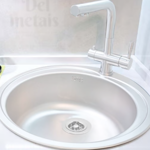 Válvula Para Pia De Cozinha Plástico 3.½ " Tap Branco