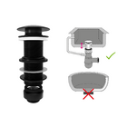 Válvula Para Pia de Banheiro Preta Clic 7/8" Ajustável CWC2B-BR Equation