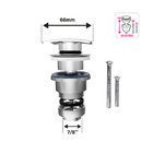 Válvula Para Pia de Banheiro Preta Plana 7/8" Ajustável Cromada CWA6-BR Equation