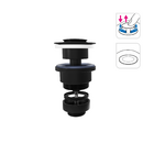 Válvula Para Pia de Banheiro Preta Plana 7/8" Ajustável Cromada CWFC1-BR Equation
