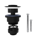 Válvula Para Pia de Banheiro Preta Plana 7/8" Ajustável Cromada CWFC1-BR Equation