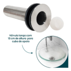 Válvula para Pia Super Longa, Ideal para Cuba de Sobrepor - C