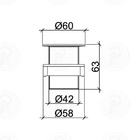 Válvula Para Tanque Sem Ladrão 23/8x1 Cromado