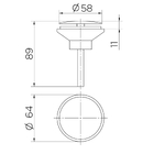 Válvula para Pia de Banheiro Oculta Metal Grafite Escovado 7/8" Docol