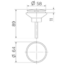 Válvula para Pia de Banheiro Oculta Metal Ouro Escovado 7/8" Docol