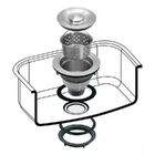 Válvula Pia Cozinha 4 1/2 Inox 304 Com Cesto Removível Ralo