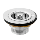 Válvula Pia Cozinha Americana Escoamento 3.1/2 Metal Cromado