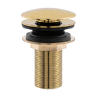 Válvula Pia Lavatório Ralo Click Ouro Gold Para Pia Banheiro