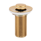 Válvula Pia Lavatório Ralo Click Pequeno Dourado Brilhante 7/