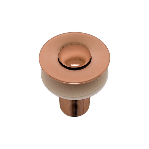 Válvula Pia Lavatório Ralo Click Pequeno Rose Gold Brilhante