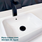 Válvula Preta Click Com Ladrão 7/8 Inox Ralo De Pia Cuba Banh