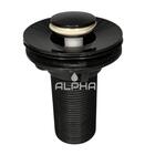 Válvula Ralo Click Interno Preto Pia Lavatório Cuba 7/8 Abs