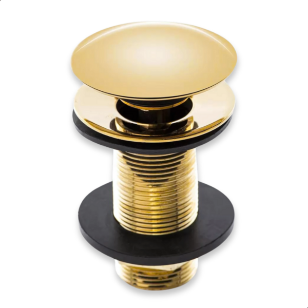 Válvula Ralo Click Luxo Inteligente Inox P/cuba 7/8 Dourada