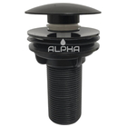 Válvula Ralo Click Preto Fosco Pia Lavatório Cuba 7/8 Abs