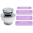 Válvula Ralo de Escoamento Para Banheira De Hidromassagem Spa