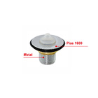 Válvula Ralo Prata Para Pia / Cuba / Lavatório 7/8 Em Metal