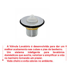 Válvula Ralo Prata Para Pia / Cuba / Lavatório 7/8 Em Metal