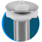 Válvula Ralo Tanque E Lavatório Cuba 1.1/4 Com Tampa - Cromado