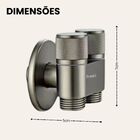 Válvula Registro Duplo Duas Saídas Tanque Máquina Banheiro La