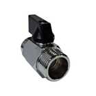 Válvula Registro Mini Esfera 1/2 Macho X Macho Cromada Alavan