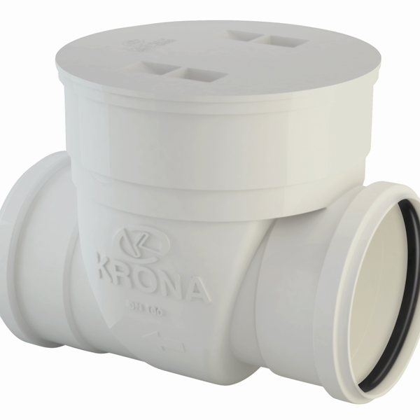 Válvula Retenção Horizontal Pvc Esgoto Dn 100mm Krona