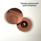 Válvula Rose Gold Click 7/8 Ralo De Pia Para Banheiro Cuba La