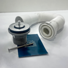 Válvula Saída D'agua Universal E Sifão Sanfonado Flexível Pvc