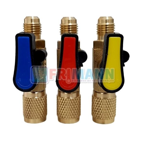 Válvula Tipo Bola Para Manifold, Vacuômetro, Bomba De Vácuo