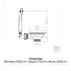 Válvula Tramontina Luxo Para Pias E Cubas 4 1/2" Com Escape E