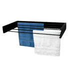 Varal de Parede Aço Preto 11x89x45cm Magicmax Maxeb