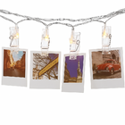 Varal Cordão De Led Decorativo Para Fotos Luminária Pisca